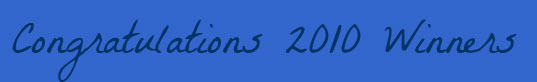 Congratulations 2011 Winners